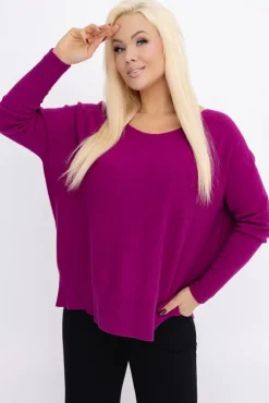 Damskie Włoski Wrzosowy Sweter FELIZZI