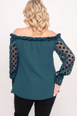 Damskie Polski Zielona Bluzka HERMIONA