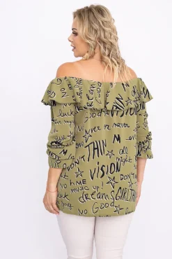 Damskie Polski Zielona Bluzka LOREZIA Wzór 2