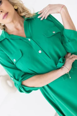 Polski Zielona Sukienka IMALI