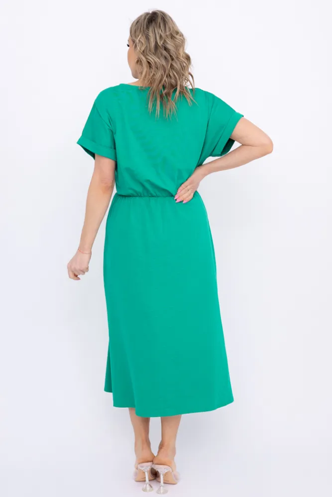 Włoski Zielona Sukienka MARISTA