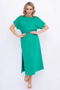 Włoski Zielona Sukienka MARISTA