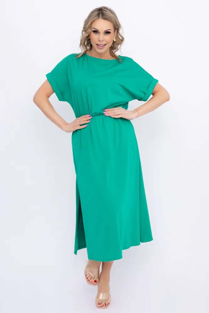 Włoski Zielona Sukienka MARISTA