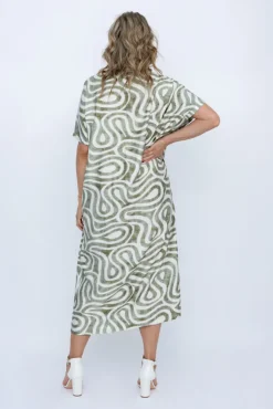 Polski Zielona Sukienka SETERTI