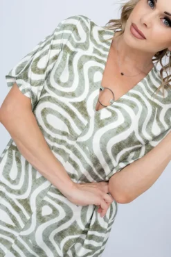 Polski Zielona Sukienka SETERTI