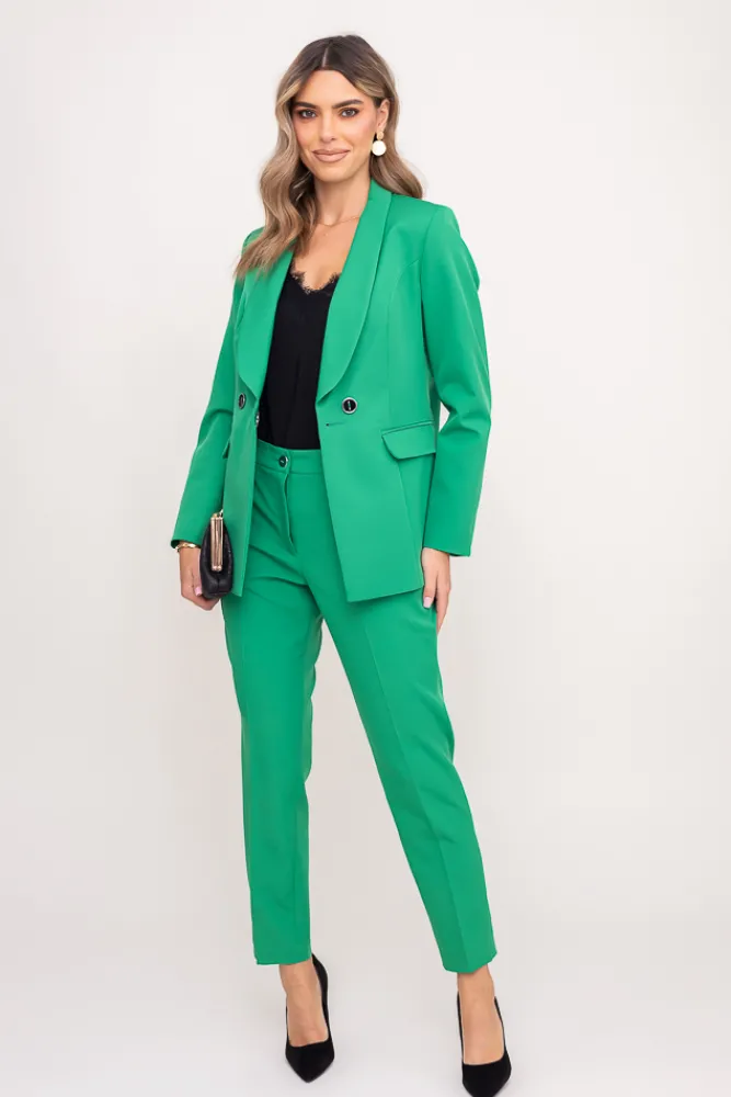 Damskie Polski Zielone Spodnie garniturowe VIRIM