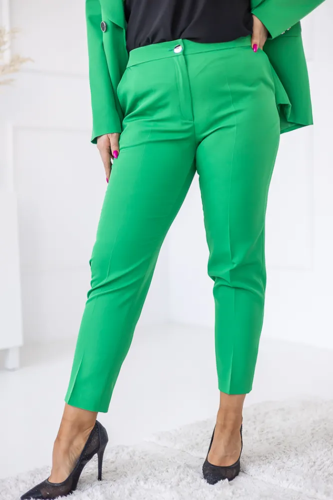 Damskie Polski Zielone Spodnie garniturowe VIRIM