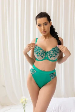 Polski Zielony Biustonosz HOPE Half Cup Soft