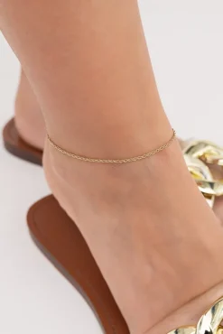 Złota Bransoletka ze stali chirurgicznej na kostkę LEGATIO